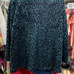 🍀Criselda Lontok blazer buttoned leopard print top